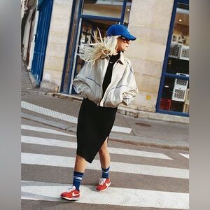 Nike Essential Women's Active Life Fitted Black Midi Shirt Dress